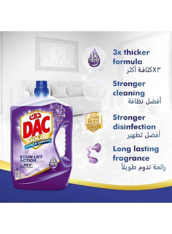 DAC Gold Disinfectant Multi-Purpose Cleaner, Lavender, 3 + 1 L - Image 3